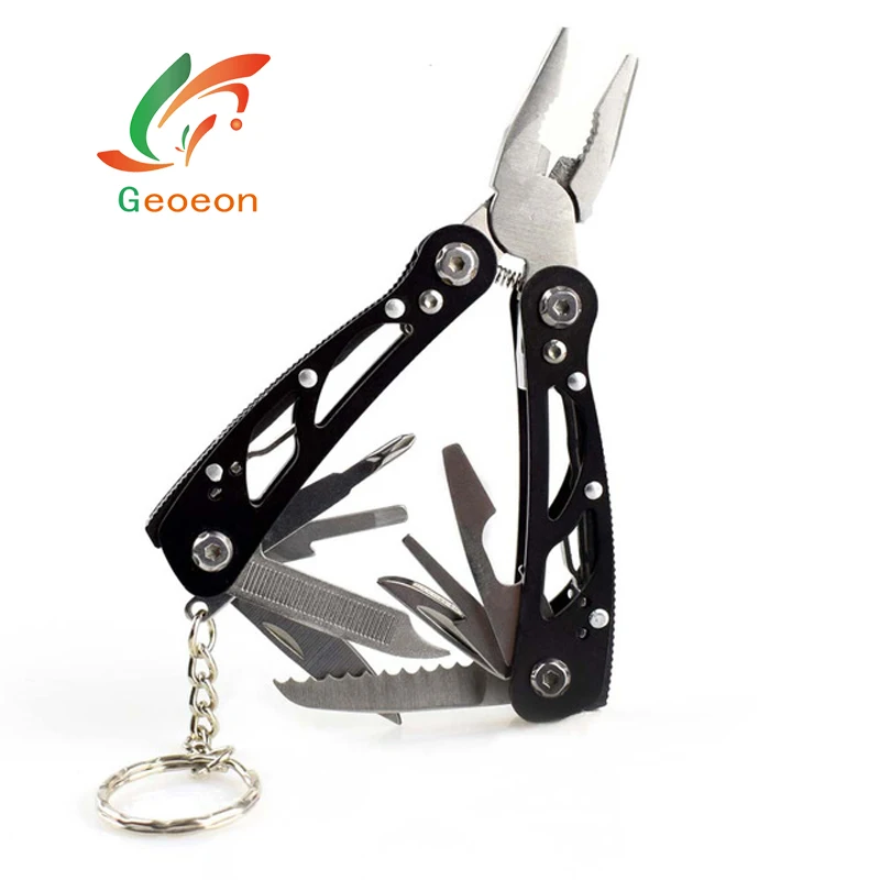

Geoeon Outdoors Mini Survival Multitool Pliers Serrated Knife Hand Tools Wire Cutter Screwdriver Knife Saw Multifunction D24
