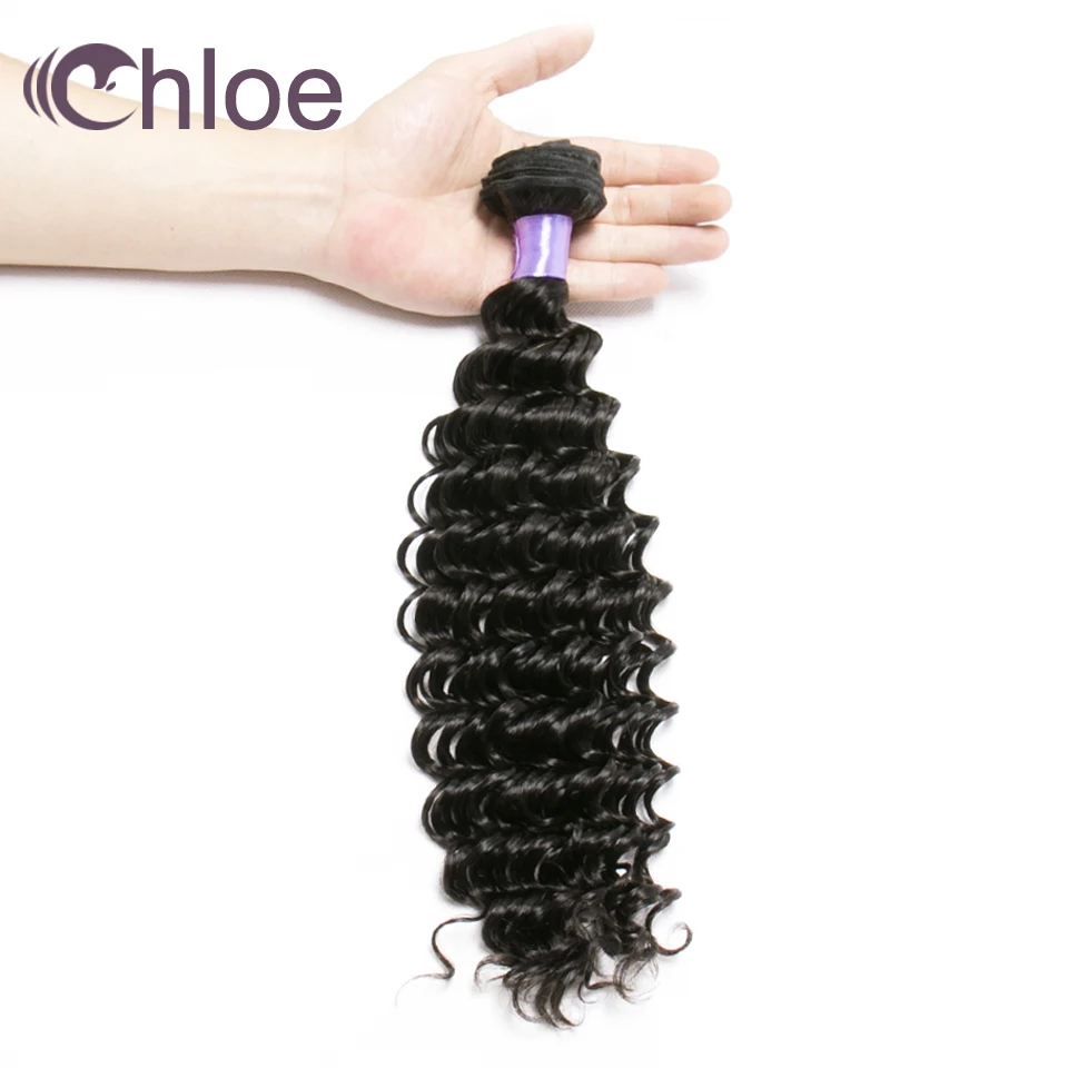 

Chloe Hair Peruvian Deep Wave Bundles 1Pc 100% Human Hair Bundles Natural Color Remy Hair Extensions 8-30 Peruvian Hair Weaves