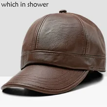 Зимние Бейсбол Кепки с Earflap твердые PU уха лоскут Snapback шляпа мужской Искусственная кожа Винтаж Trucker Hat Кепки Ретро Для мужчин зимние кепки