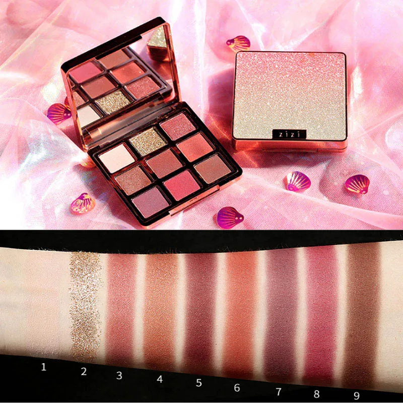 

Xixi starry eyeshadow palette 9 colors shimmer matte pigment waterproof long lasting earth nude pumpkin eyeshadow AC069