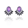 LUBOV Noble Purple Crystal Stone Pendant Dangle Earrings Trendy Flower Geometric Drop Earrings Trendy Women Party Jewelry 2022 ► Photo 3/6
