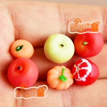 Лот из 6 штук различных Фруктов Яблочный Лимон Апельсин кукольный домик Миниатюрный