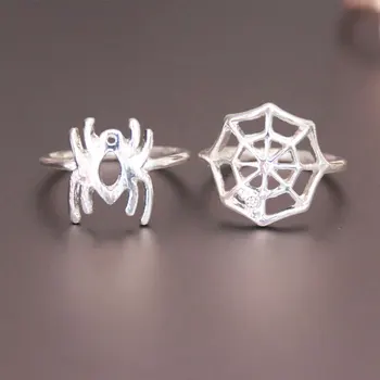

Wholesale 30pcs/lot Spide And Web Rings Fashion Simple Spinner Rings Women Men Jewelry Factory Direct Sales anillo calave