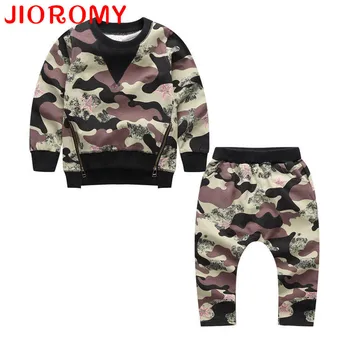 

JIOROMY Baby Boys Clothes Sets 2019 Autumn New Casual Camouflage Sports Sweater T-shirt+ Pants 2pcs Sets of Children's Suits k1