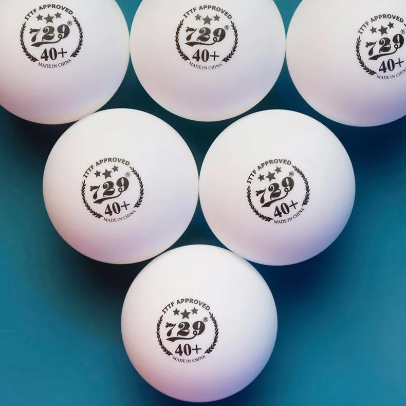 729 Дружба 3-Star бесшовные 40 + пластиковые шары для настольного тенниса новый материал ITTF одобренный поли пинг-понг шары