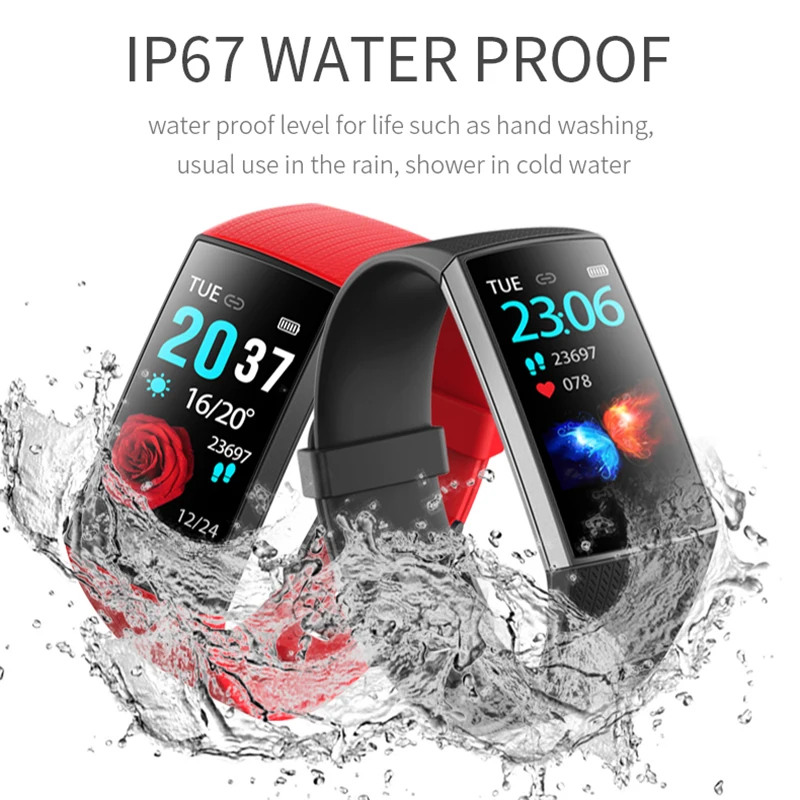 Новинка 1 14 дюймов Смарт фитнес браслеты 240x135 ips экран спорт IPX67 водонепроницаемый