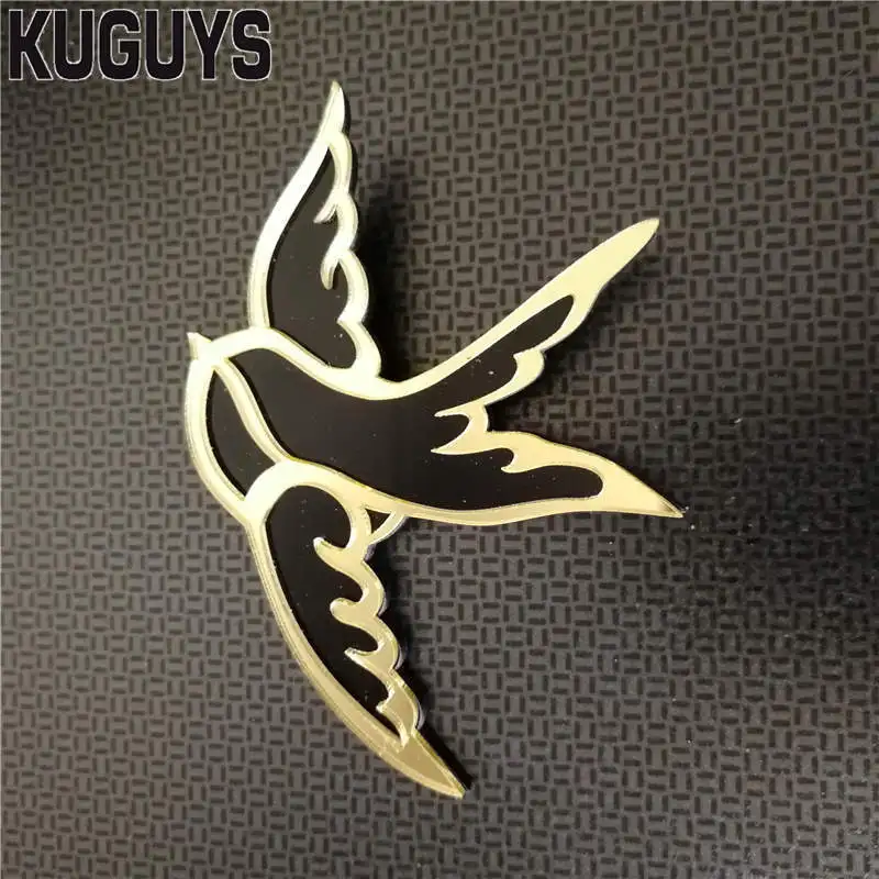 

KUGUYS Jewelry Acrylic Black Swallow Brooches for Women Trendy Animal Brooch