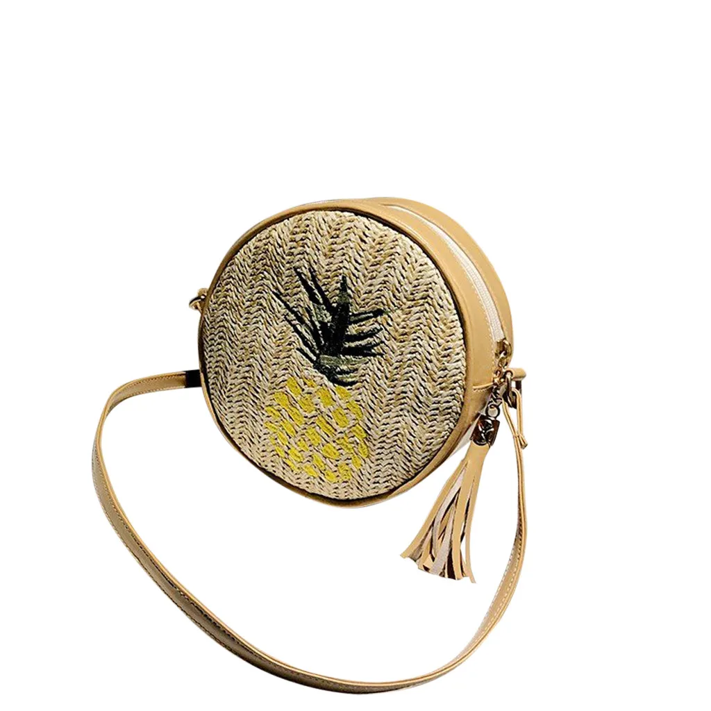 

Mini Summer Women Shoulder Bag Hand Made Exquisiteness Straw Bags Woven Flap Sweet Pastoral Rattan Girls Bag Beige Brown #S