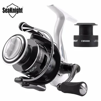 

Seaknight CMII Spinning Fishing Reel 5.5:1 9+1BB Max Drag 7KG-13KG 2000 3000 4000 5000 Fishing Reel With Free Spare Spool