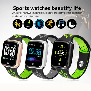 

New Bluetooth S226 Smart Watch Heart Rate Monitor Smartwatch for apple iphone 7 plus samsung huawei ios Android phone PK GT88
