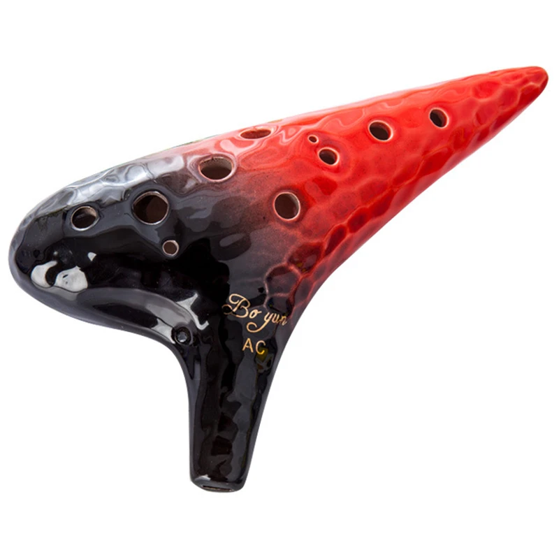 

HOT-12-Hole Antique Ocarina Alto C-Wave Lacquer Ocarina Ac Submarine-Type Ocarina