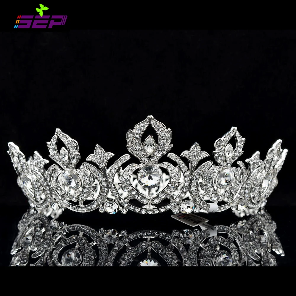 High Quality Silver Bridal Tiaras and Crowns Austrian Crystals Prom