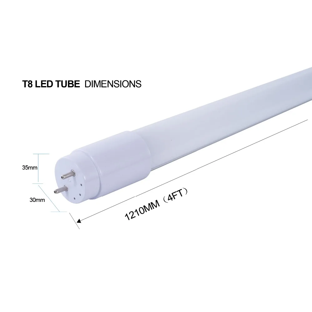 30 упак. T8 светодио дный 1/3 алюминиевая трубка свет 2FT 3FT 4FT 10 Вт-20 Вт светодио дный лампочки балластный обходной G13 базы люминесцентные замена