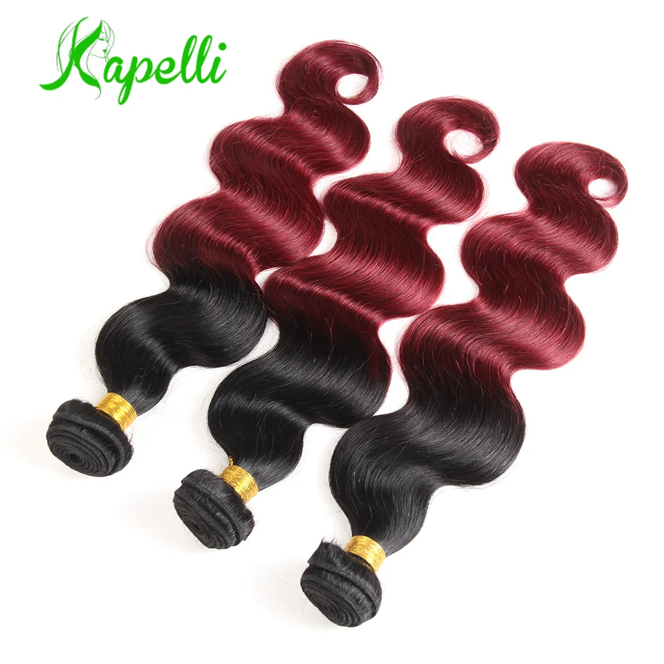 Омбре Малазийские Волосы Weave комплект s средства ухода за кожей волна 3/4