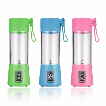 

USB Rechargeable 380ml Juicer Bottle Cup Juice Citrus Blender Vegetables Fruit Milkshake Smoothie Squeezers Reamers Three Color