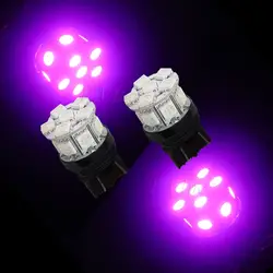 PA светодиодный 10 шт. х автомобилей Стоп лампа 13SMD T20 W21W 7440 5050 светодиодный 12 В фиолетовый цвет