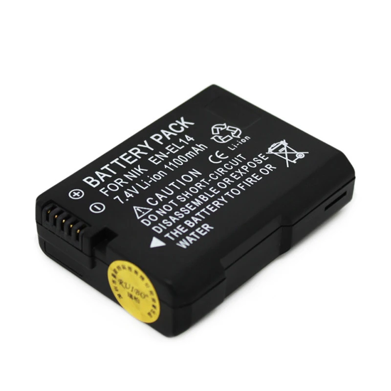 1100mAh for Nikon EN EL14 EL14A Battery P7100 D7000 D5100 Camera