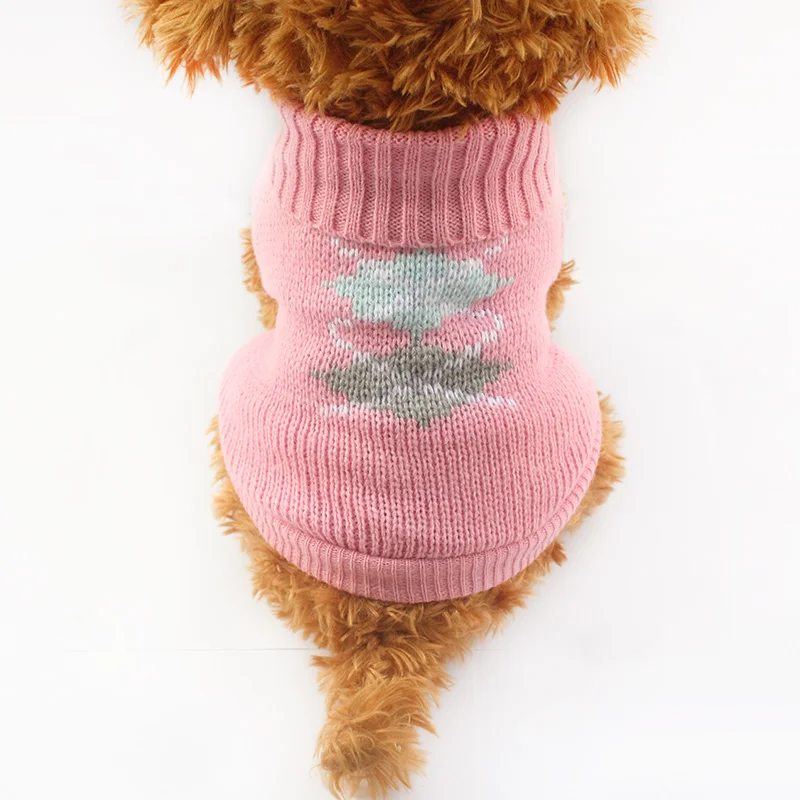Armi store осень/зима модный розовый свитер для собак свитера принцесс для собак 6091003 одежда для щенков XS, S, M, L, XL - Цвет: Розовый