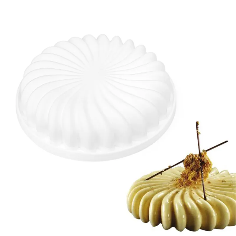 Антипригарный круглый Подсолнух силиконовые формы для тортов форма для выпечки кексов конфеты ремесло большой мусс поднос для торта кексы формы для выпечки