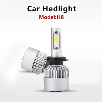 

2 pairs H8 COB Car Headlamp Beam 6000K Bulbs Auto LED Car Headlights Lamp