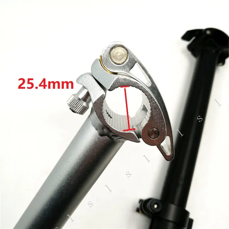 Color : Black QYA di alta qualit/à Elettrico Bicicletta pieghevole Stem 412 SP8 Folding Bike doppio senso telescopico manubrio 25,4 millimetri Forcella 28,6 millimetri Bike Parts robusto Materiale