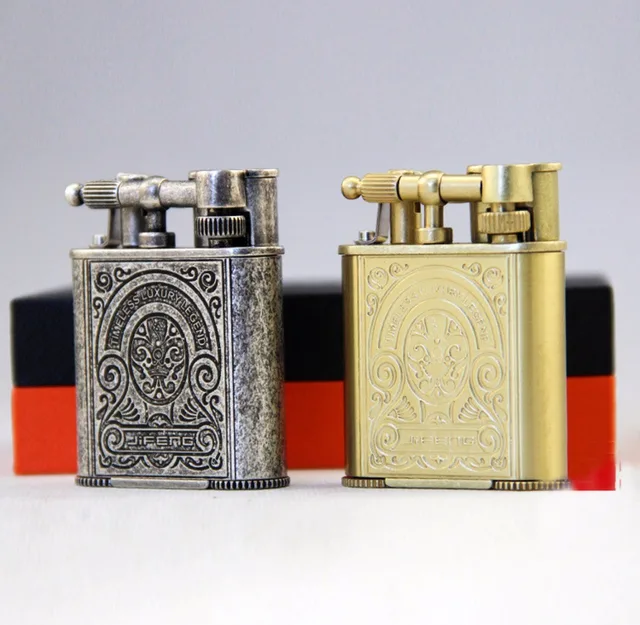Men Windproof lighters brass jifeng Cigarette lighter vintage antique