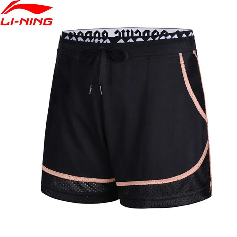 Li ning 2018 mujeres de baloncesto cultura Sweat Shorts 72 algodón 28