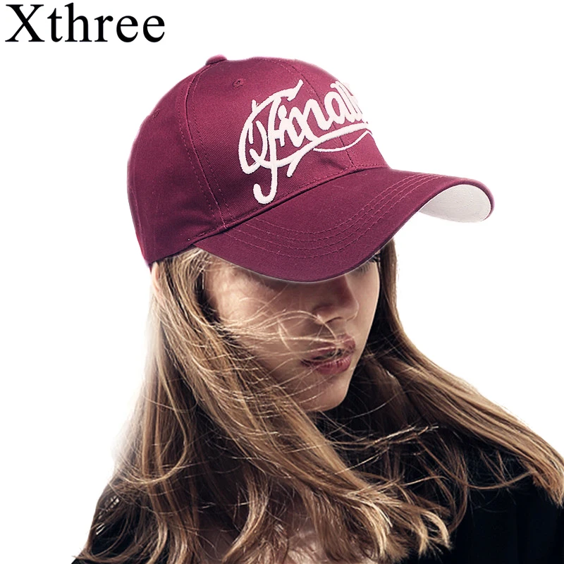 

Xthree 100% cotton baseball cap snapback hats caps men bone women casual hat for men casquette homme Letter embroidery gorras