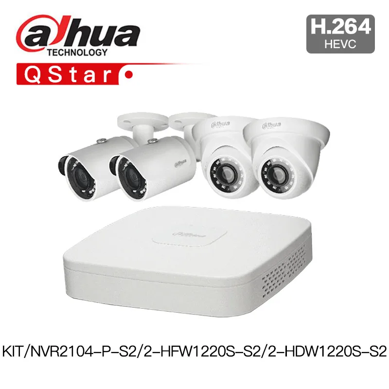 

Dahua 1080P NVR Kit POE IP Camera Kit NVR2104-P-S2 IP Camera IPC-HDW1220S-S2 HFW1220S-S2 P2P Surveillance System Easy to install