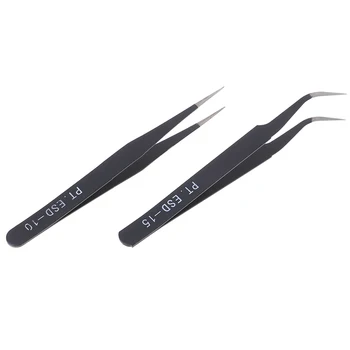

1PC Micro Point Curved Straight Tweezers Fine Tip Stainless Steel