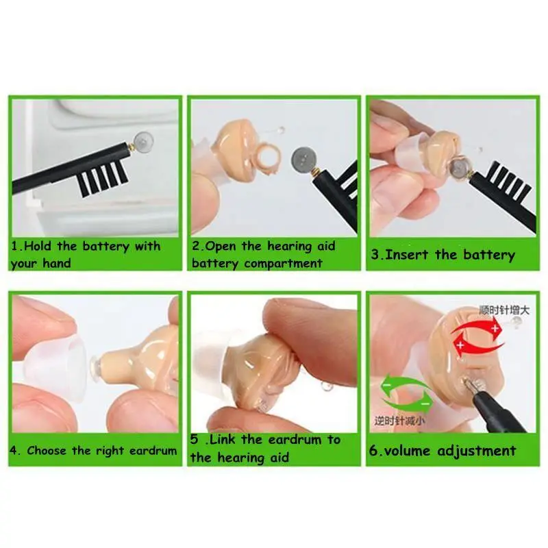 Invisible Hearing Aid Enhancer Portable Inner Ear Best Sound Amplifier 1pc