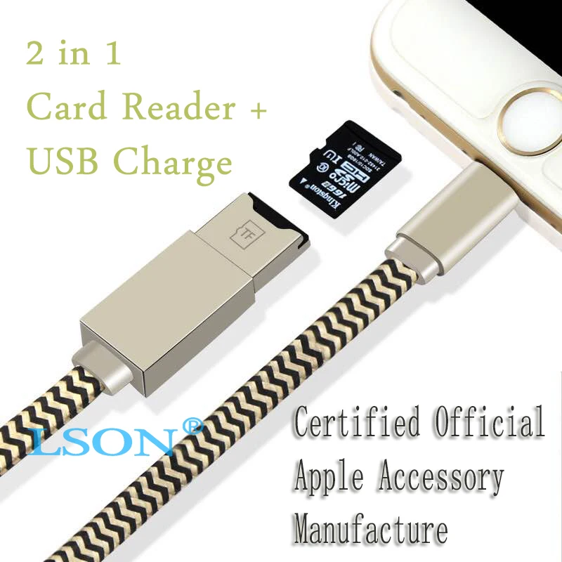 Buy USB 2.0 Cable Memory Card Reader for iPhone 7 6s
