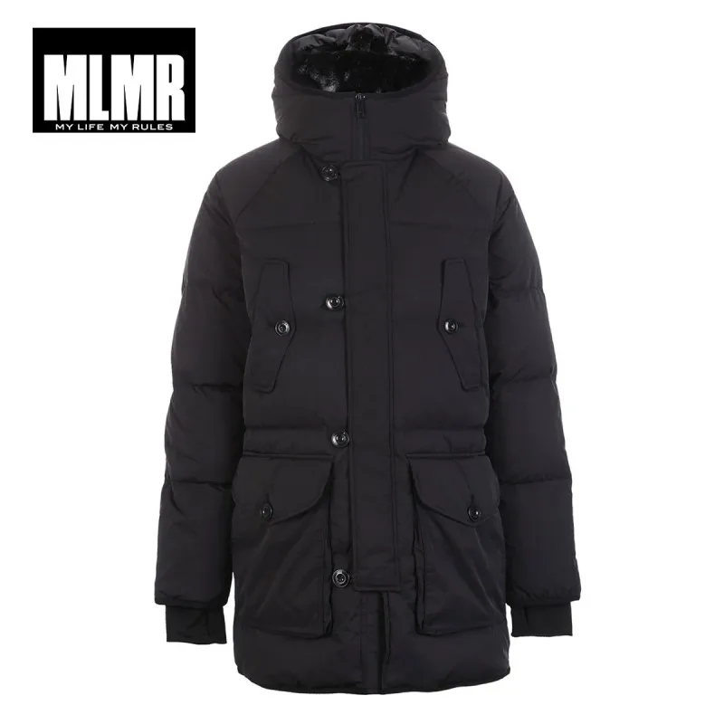 MLMR jackjones Средний стиль черный и белый Уличная мода на открытом воздухе Зимний
