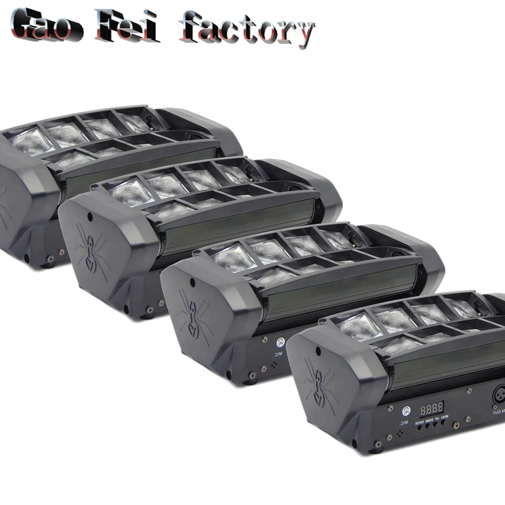 

4pcs/lot NEW Good Quality LED Moving Head Light Mini LED Spider 8*6W RGB Beam Light For Party Wedding Nightclub