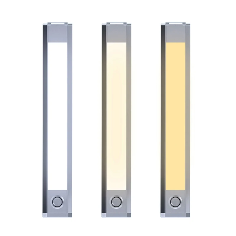 

Simple Human Body Induction Wardrobe Light USB Three-color Adjustable Under Cabinet Lights For Outdoor Camping