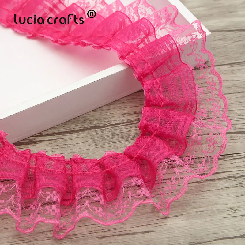 Lucia Crafts 2/8 ярдов 4 5 см кружевная отделка Лента для Кукольное свадебное платье