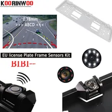Koorinwoo 2019 Europeo UE Dinamico Traiettoria di Licenza Telaio In Lamiera Parktronic Auto Videocamera vista posteriore 2 Sonda di Allarme Sistema di Video Rca