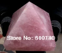 

free shipping 00580 NATURE ROSE QUARTZ CRYSTAL PYRAMID POINT REIKI HEALING