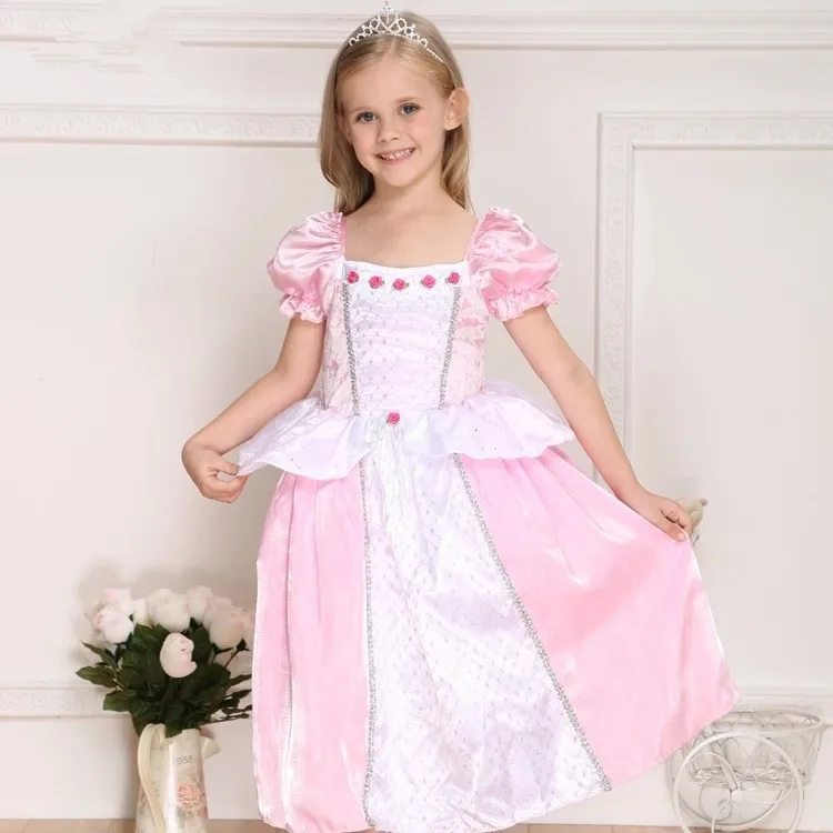 Костюмы для девочек костюмы принцессы для детей день рождения фантазия для девочек розовый костюм в цветочек с днем рождения Танцевальный