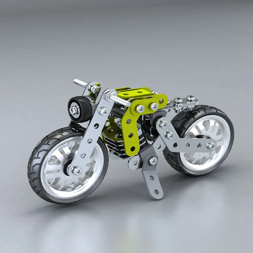 

188Pcs Retro Motorbike Intelligent Construction Set toys for Boys 3D Stainless Steel Model Kit Model Building Educational Toys