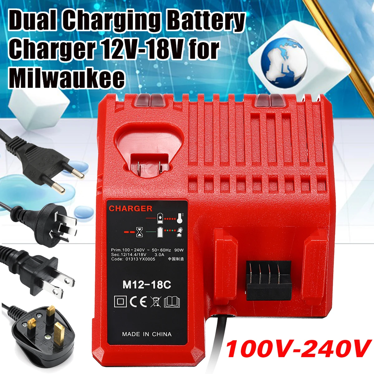 

Dual Charging Battery Multi Bay Charger For 12-18V Multi Voltage Lithium Battery Charger