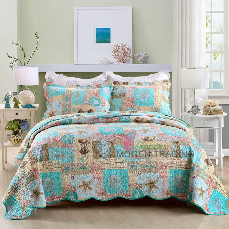 Chausub Quilt Set 3pcs Summer Coverlet Washed Cotton Quilts King