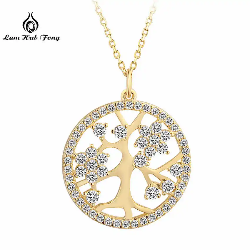 

925 Sterling Silver Link Chain Necklaces Tree of Life Pendant Necklcae For Women Men Gold Silver color Luxury Fine Jewelry Gift