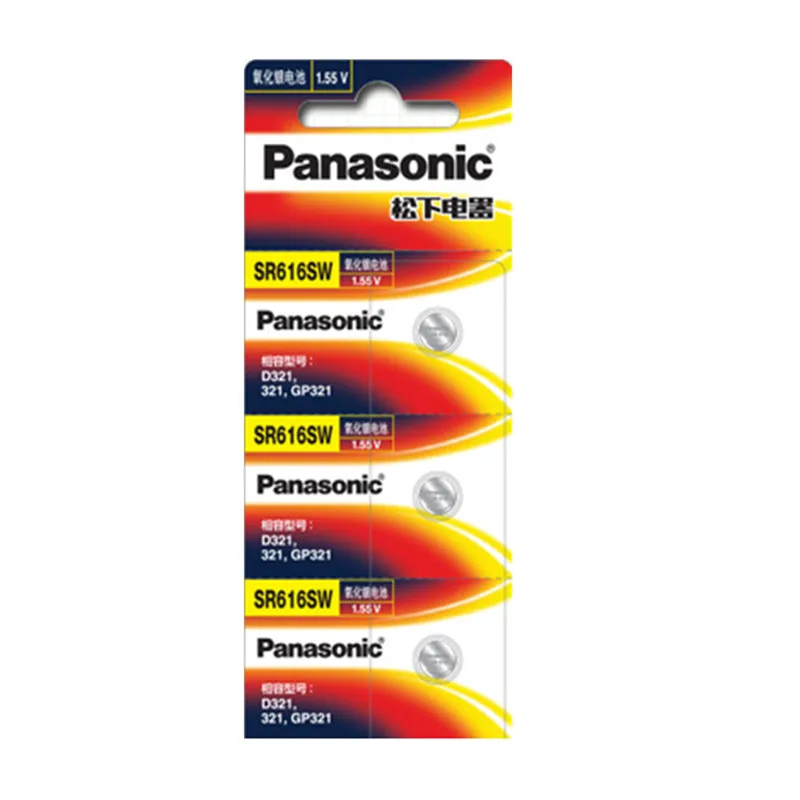 Original Panasonic 3pcs/lot SR616SW Silver Oxide Button Cell Batteries ...
