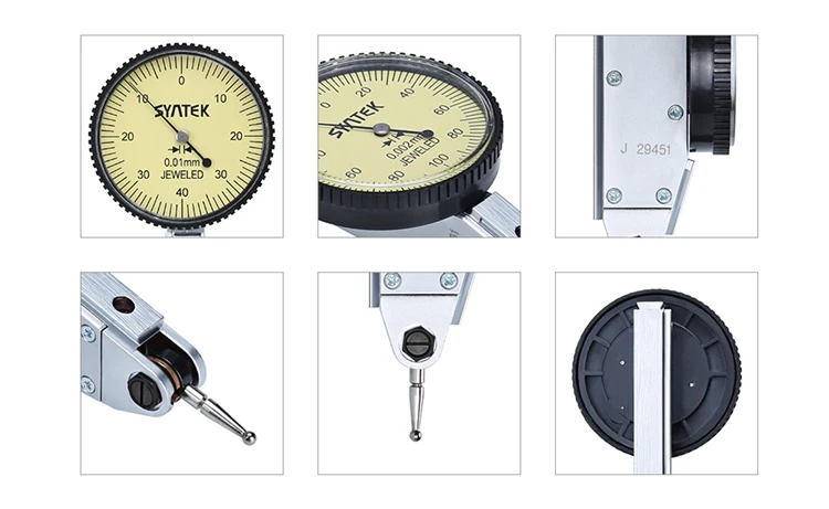 prova de choque, indicador de teste contínuo 0-0.8mm