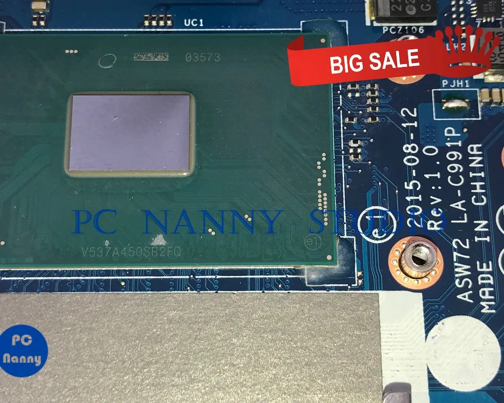 wonderful  PCNANNY FOR HP ENVY 17t-n100 17t-n laptop motherboard ASW72 LA-C991P SR2FQ i7-6700HQ 950M tested