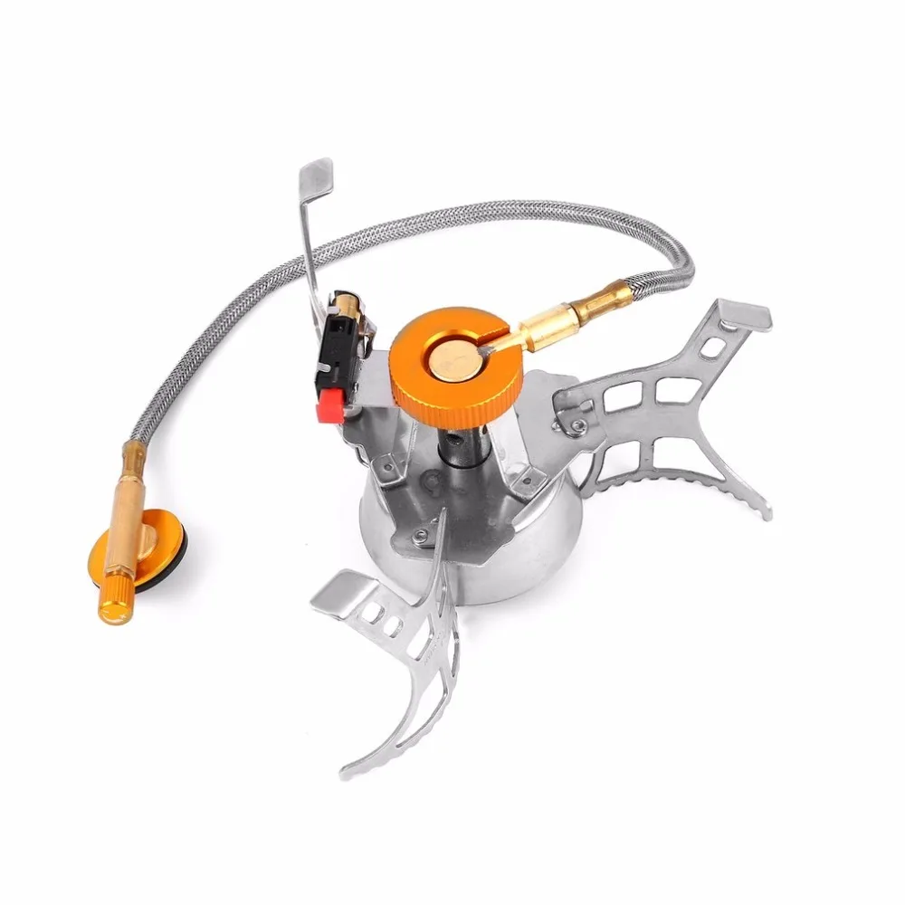 Outdoor Portable Gas burnerr Stove Foldable Ignition Camping Mini Stove With Case Essentials Tools Equipments