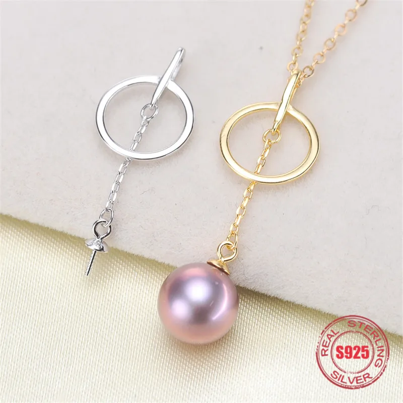

S925 Sterling Silver Accessories Pearl Pendant Empty Tray Plum Tray DIY Jewelry Accessories Wholesale