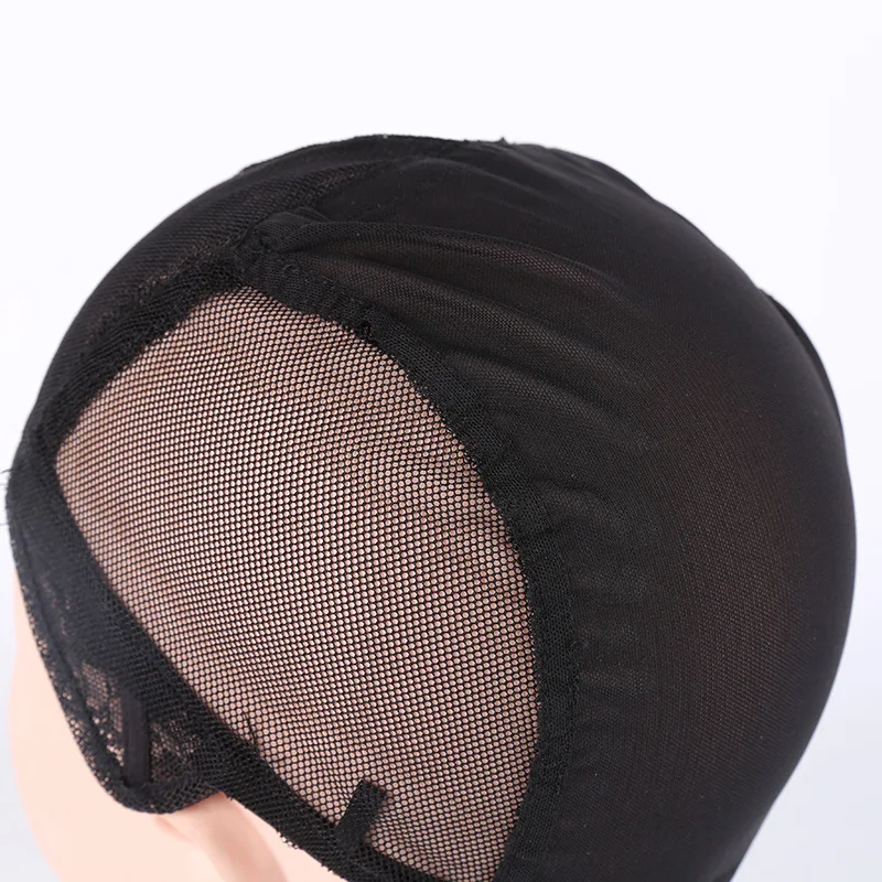 Черная шапочка под парик еврей база парик s для изготовления париков кружевной парик без клея колпачок s регулируемый ремешок на спине