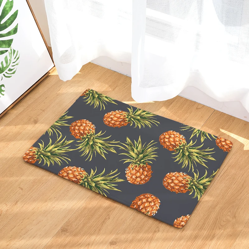 

pineapple Mats Waterproof Anti-Slip Doormat Fruit Carpets Floor Bedroom Rugs Decorative Stair Mats Home Decor Crafts